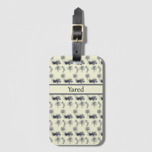 Nile River Botanical Pattern, custom Luggage Tag