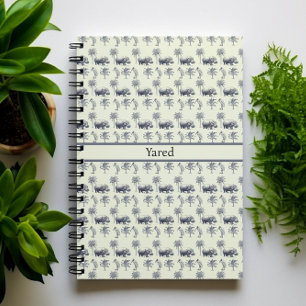 Nile River Botanical Pattern, custom Notebook