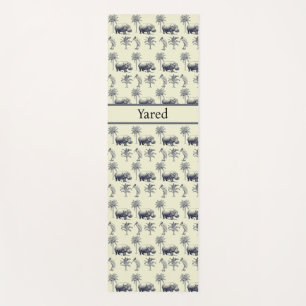 Nile River Botanical Pattern, custom Yoga Mat