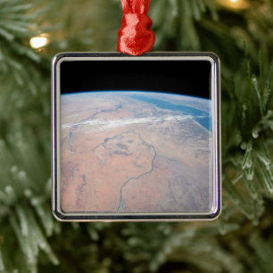 Nile River Winding Northward Next To The Red Sea Metal Tree Decoration