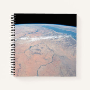 Nile River Winding Northward Next To The Red Sea Notebook