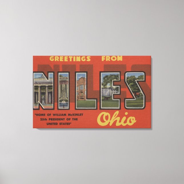 Niles, OhioLarge Letter ScenesNiles, OH Canvas Print (Front)
