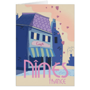 Nîmes France travel poster print.