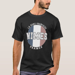 Nimes France, Vintage French flag T-Shirt