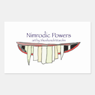 Nimrodic Powers: Art by Shoshanah Marohn fang vamp Rectangular Sticker