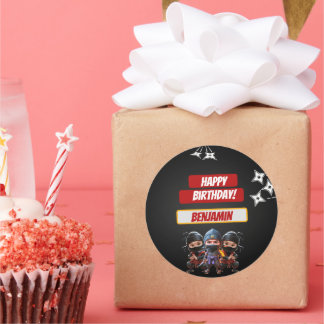 Nina Birthday Classic Round Sticker