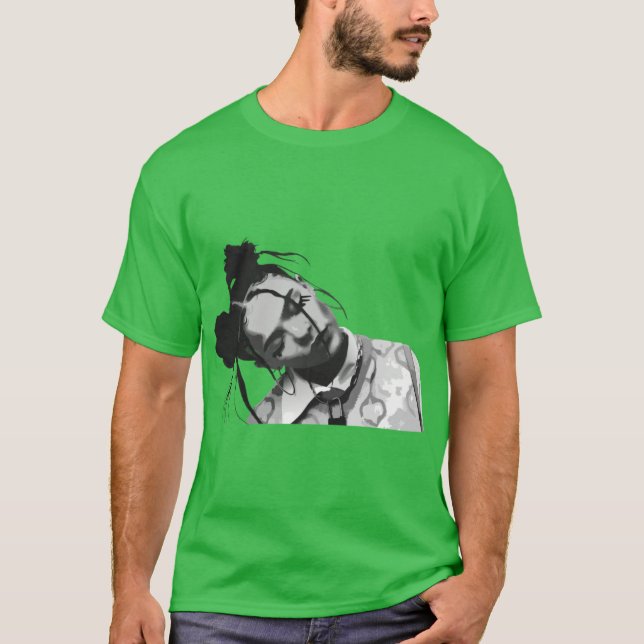 Nina Chuba Vector Art Serene and Edgy Monochrome C T-Shirt (Front)