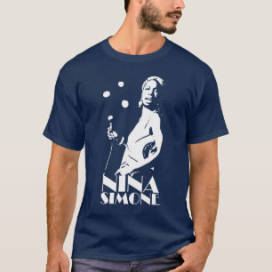 Nina Goddam Simone White Stencil T-Shirt