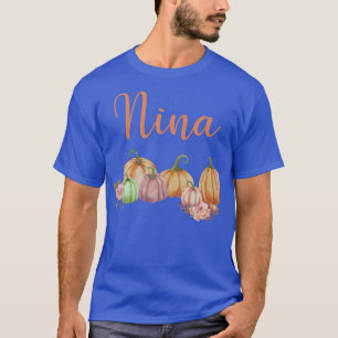 Nina Of Little Pumpkin First Birthday Autumn Pumpk T-Shirt