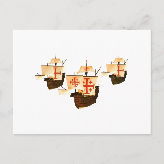 Nina Pinta & Santa Maria Postcard (Front)