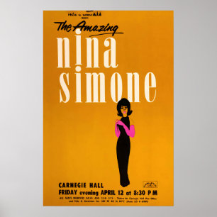 Nina Simone jazz poster - At Carnegie Hall - 1963