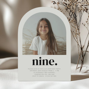 Nine Arch Photo Birthday Invitation