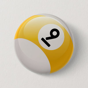 NINE BALL 6 CM ROUND BADGE