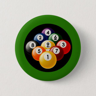 NINE BALL BILLIARDS RACK 6 CM ROUND BADGE