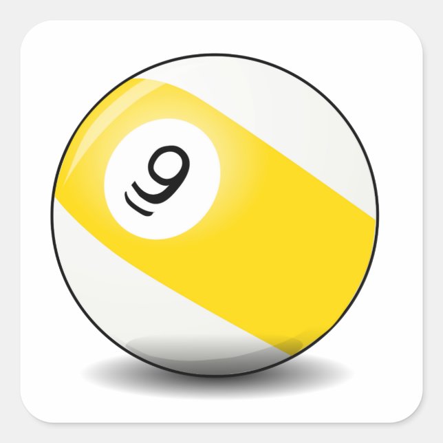 Nine Ball Square Sticker (Front)