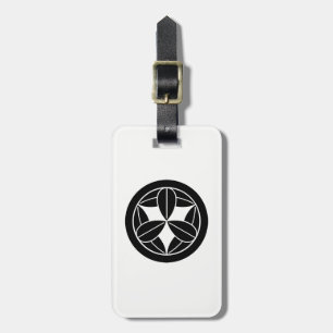 Nine bamboo leaves in a circle luggage tag