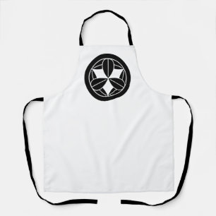 Nine bamboo leaves in circle apron