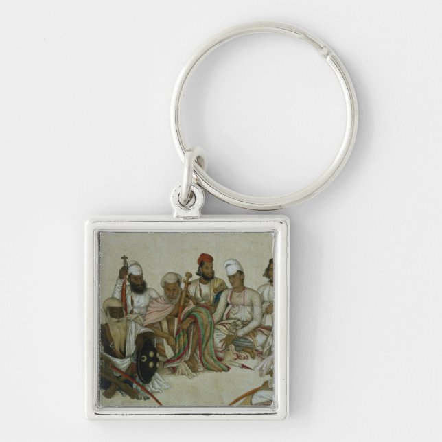 Nine courtiers and servants of the Raja Key Ring (Front)