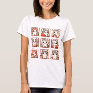 Nine Feline Emotions T-Shirt