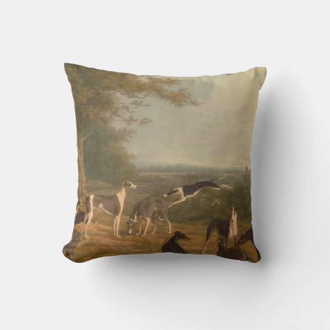 Nine Greyhounds In A Landscape Jacques Laurent Cushion (Front)