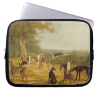 Nine Greyhounds in a Landscape (oil on canvas)