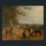 Nine Greyhounds in a Landscape Poster<br><div class="desc">Nine Greyhounds in a Landscape by Jacques-Laurent Agasse</div>