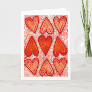 "Nine Hearts of Love" Greeting Card