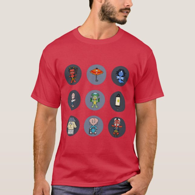 Nine Japanese Yokai Monsters T-Shirt (Front)