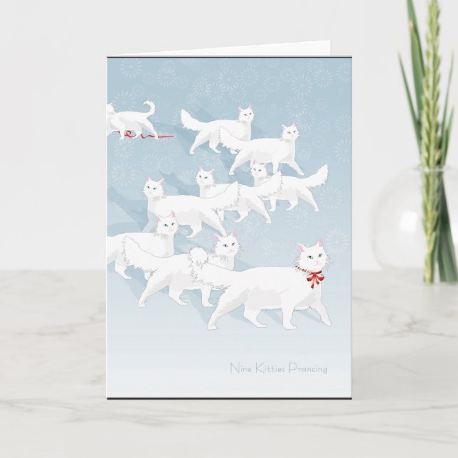 Nine Kitties Prancing... Holiday (Front)