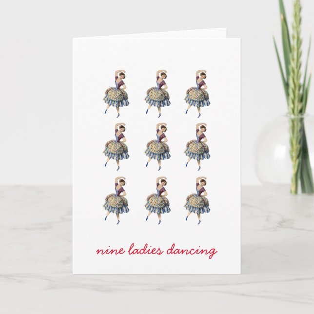 Nine Ladies Dancing Holiday Card (Front)