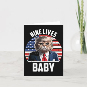 Nine Lives Byby Funny Trump 2025  Card