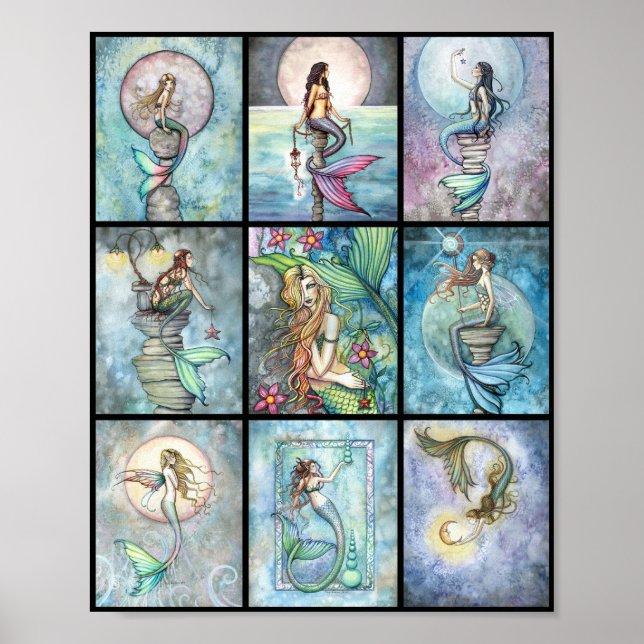 Nine Mermaids in One Poster by Molly Harrison (Front)