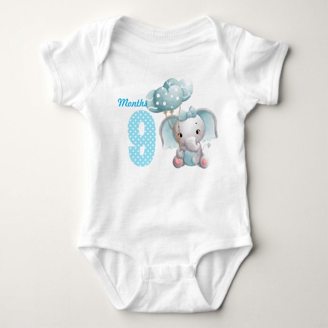 Nine months baby bodysuit (Front)