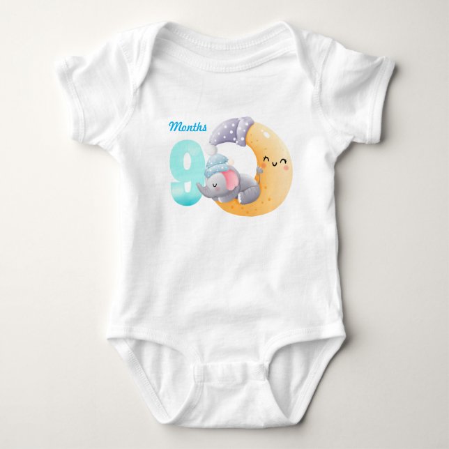 Nine months baby bodysuit (Front)