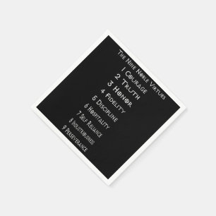 Nine Noble Virtues Napkins