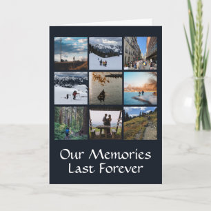 Nine Photo Collage Custom Greeting Card
