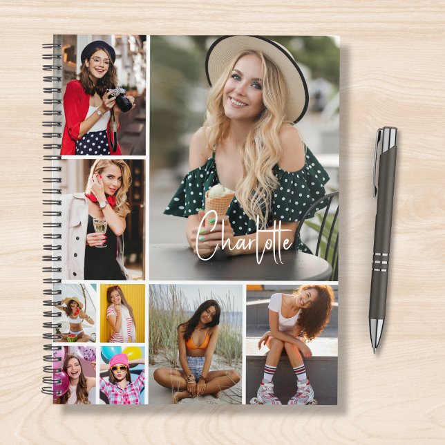 Nine Photo Collage Personalised Name Gift Planner (Creator Uploaded)