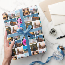 Nine Photo Picture Collage Customisable Gift