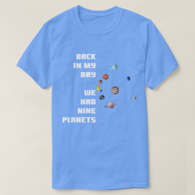 Nine Planets Outer Space Science Astronomer Premiu T-Shirt (Design Front)