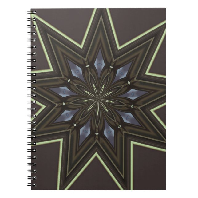 Nine Pointed Star Spiral Notebook (Front)