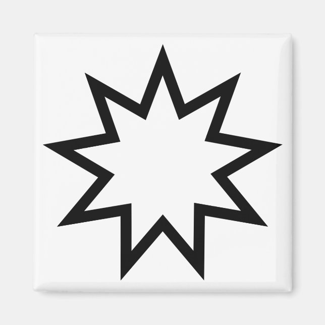 Nine-Pointed Star (Symbol of the Bahai Faith) Magnet