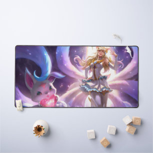 Nine Tail Fox Deskmat   Customisable Desk Mat