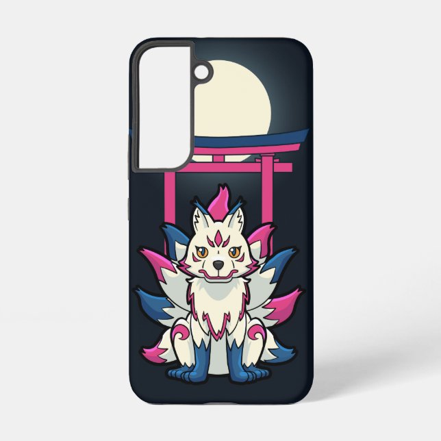 Nine-Tailed Kitsune Fox- Fun Yokai Samsung Galaxy S22 Case (Back)