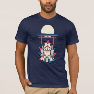 Nine-Tailed Kitsune Fox- Fun Yokai T-Shirt