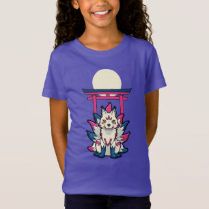 Nine-Tailed Kitsune Fox- Fun Yokai T-Shirt