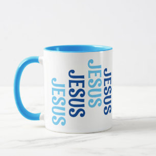 Ninefold Jesus Blue and White Mug
