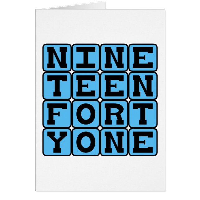Nineteen Forty One, Year 1941 (Front)