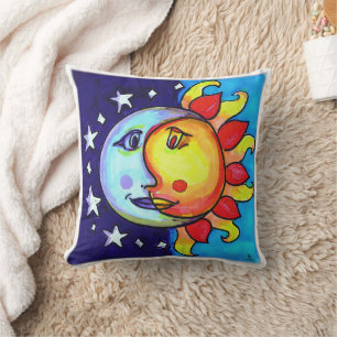 Nineties Lunar Solar Sun Moon Celestial Vibes Cushion