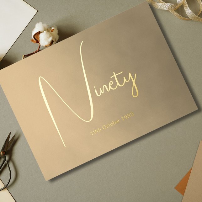 Ninetieth 90th Male Birthday Invitation (Creator Uploaded)