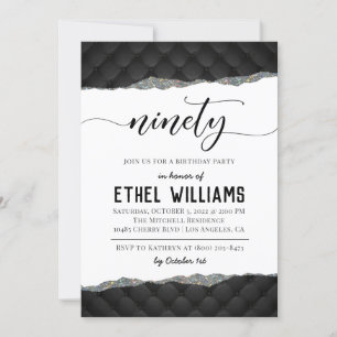 Ninety Diamond Birthday Invitation